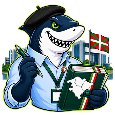 Mascota Oposhark de Administrativo — Gobierno Vasco